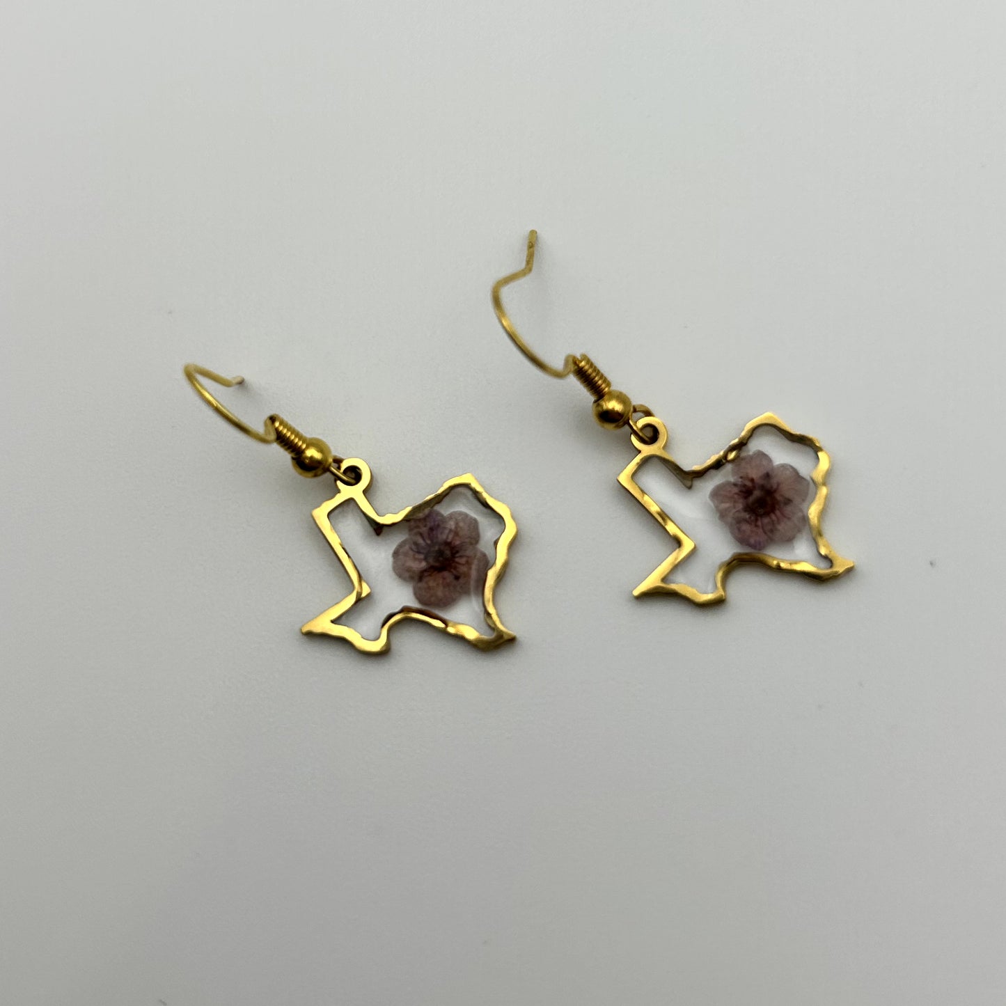 Golden Texas Forget-Me-Not Earrings