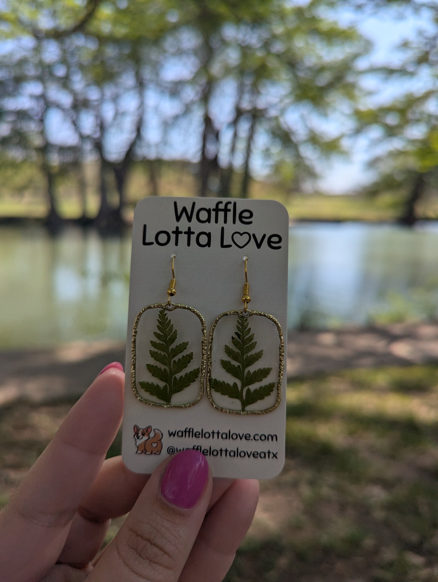 Framed Fern Earrings