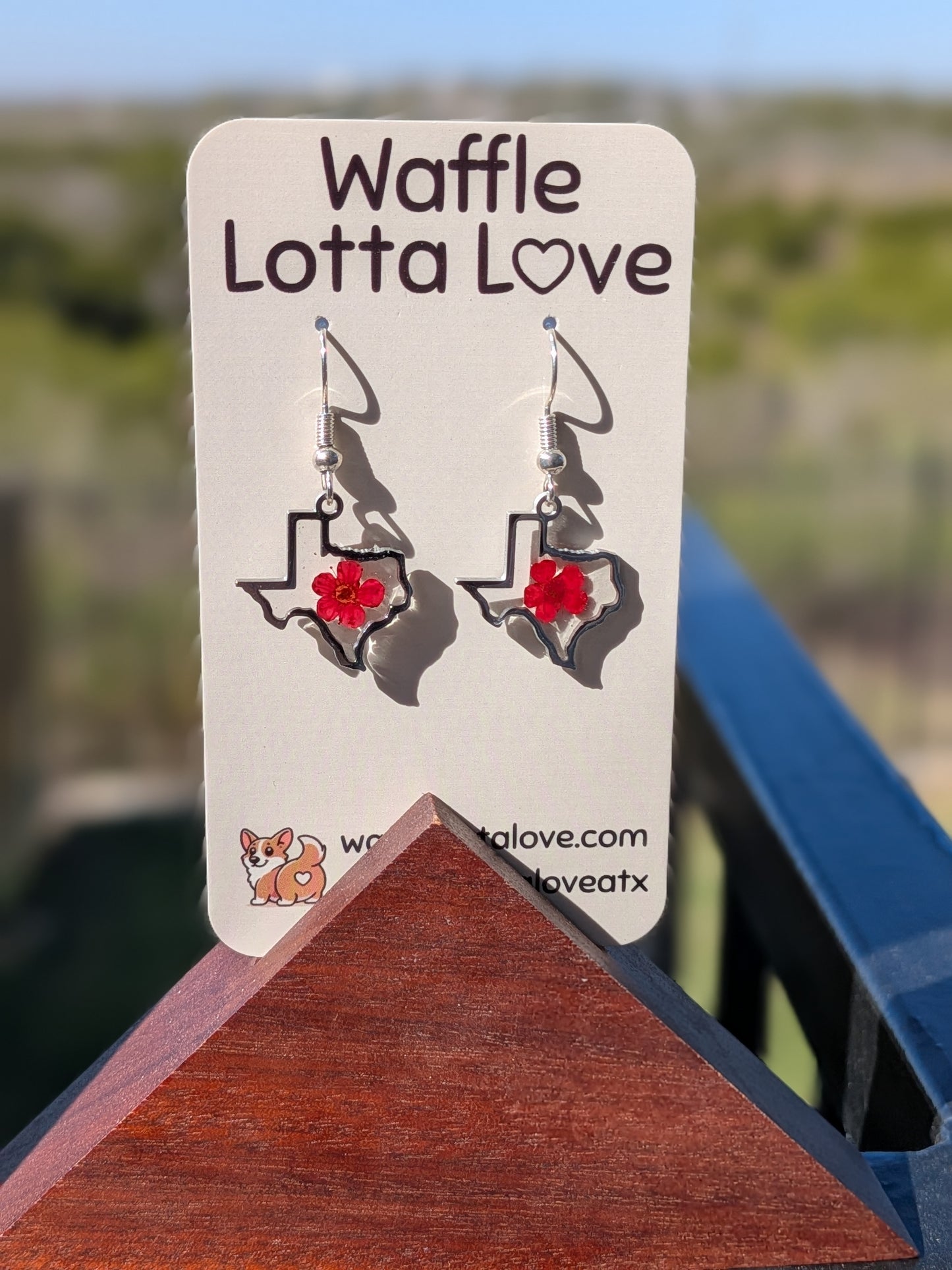 Silver Texas Forget-Me-Not Earrings